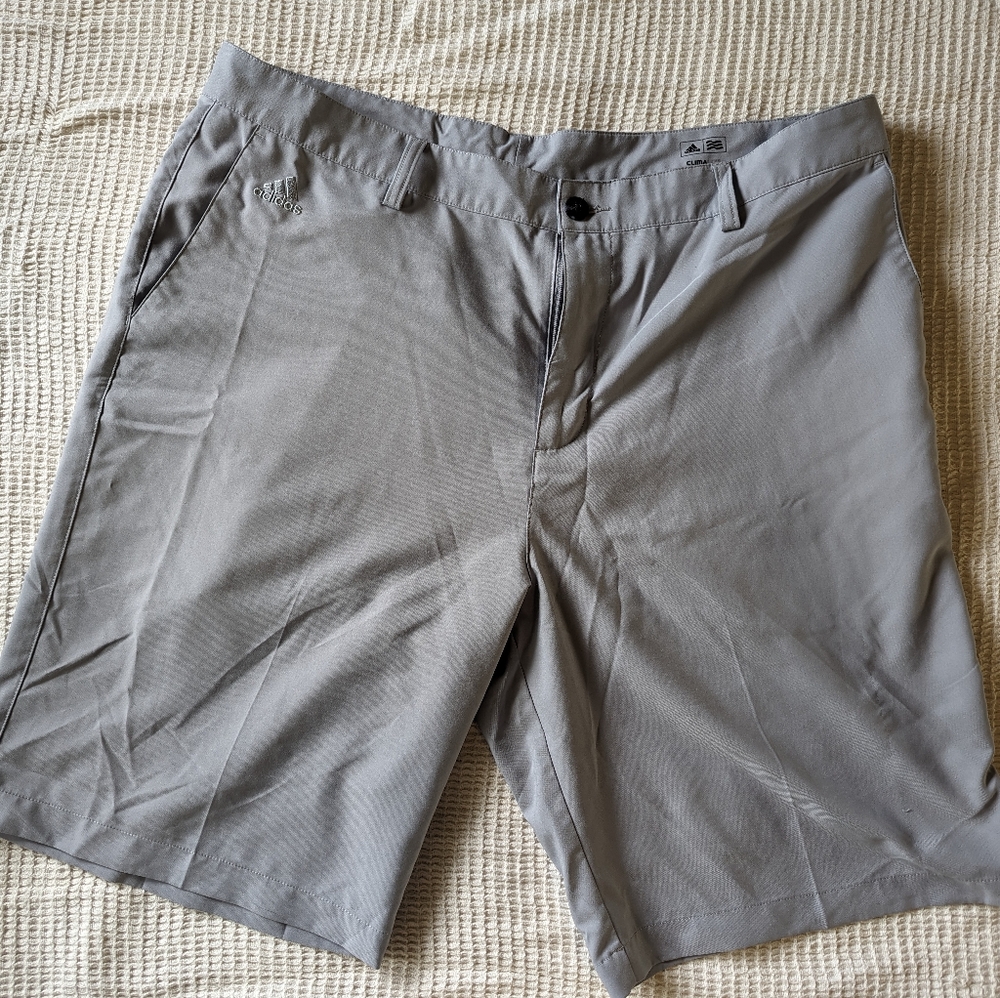 Adidas climalite golf shorts, grey, size 38